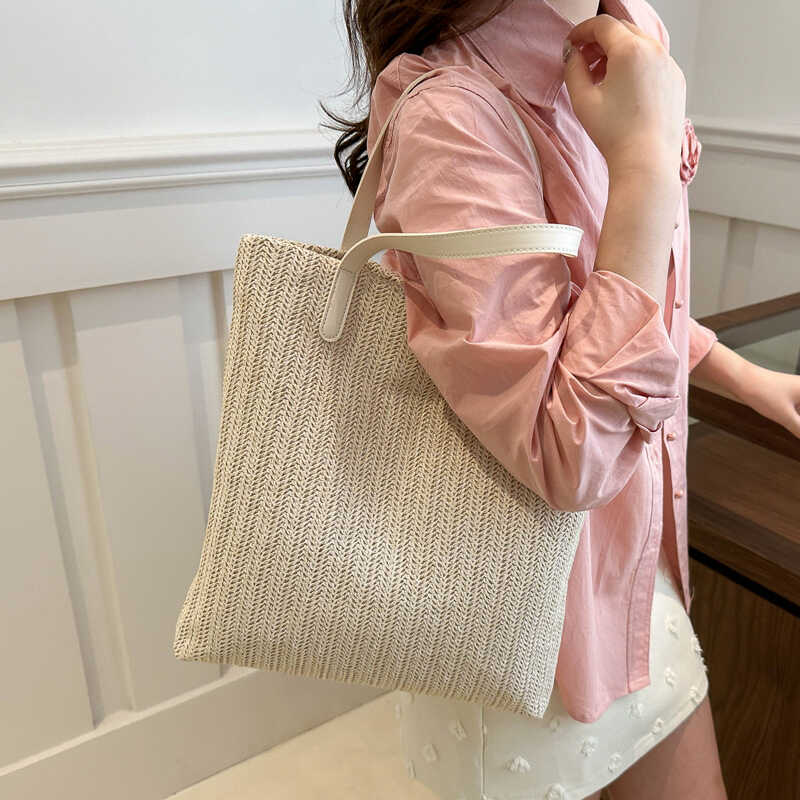 麦瑞雅沙滩编织草编通勤托特包