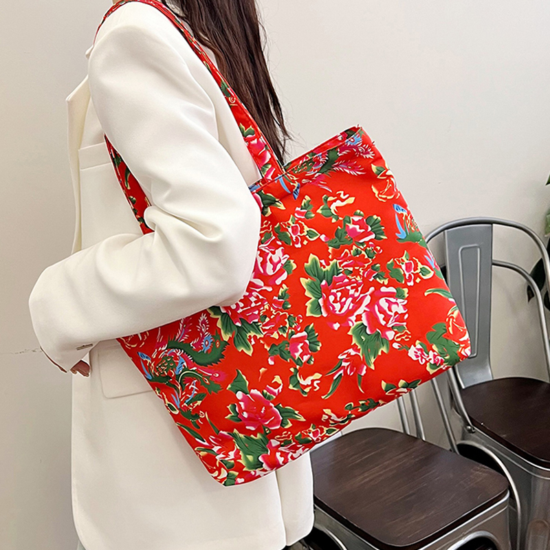 麦瑞雅东北大花布包民族风帆布袋