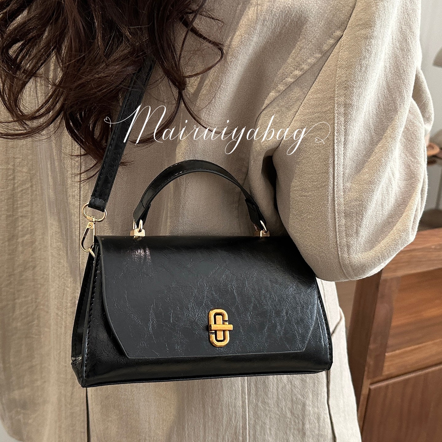 时尚手提小方包女2026春季新款复古潮流斜挎包韩版小众质感单肩包