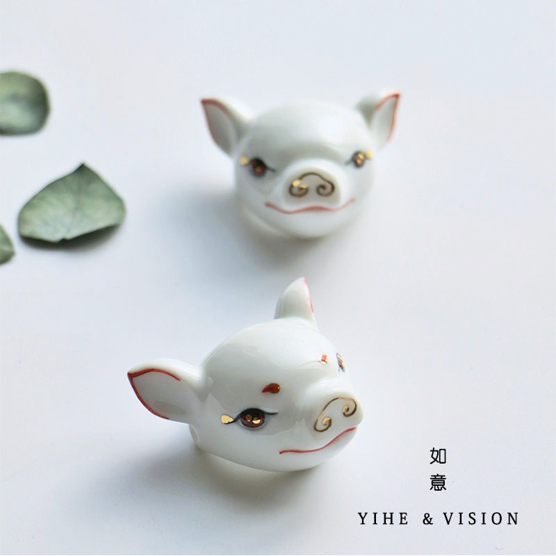 原创设计如意陶瓷吊坠项链本命年