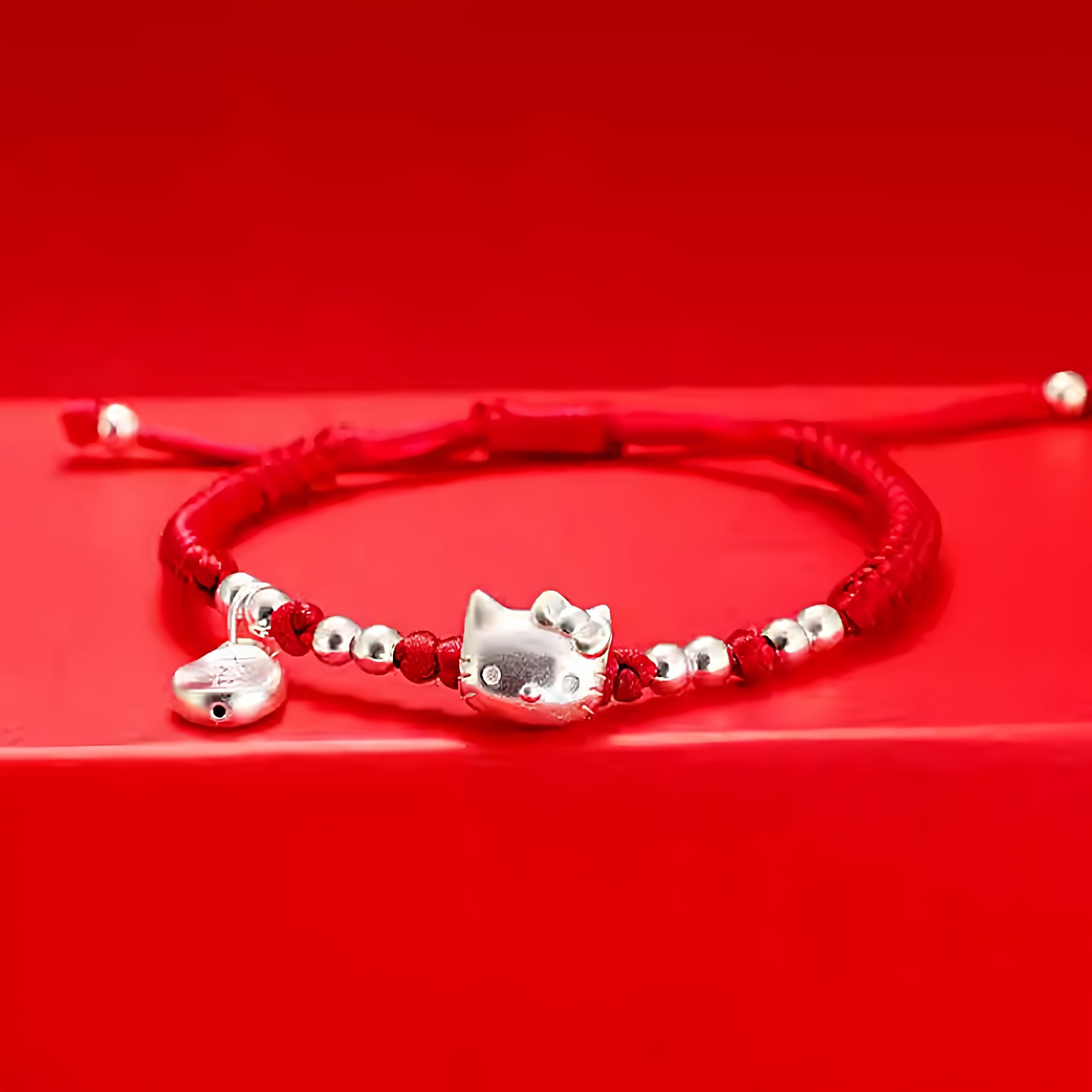 儿童手绳足银999凯蒂猫手链