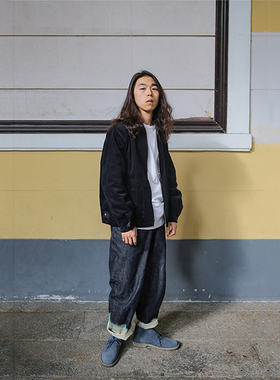 Taters and Rys美式复古日本面料虎纹灯芯绒正反两穿休闲夹克