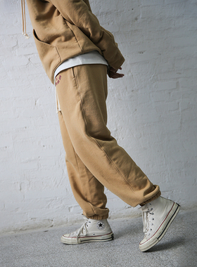 Taters and Rys美式复古水洗做旧印花休闲街头百搭运动卫裤