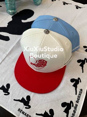 【xiuxiustudio】自主美式银扣蔓藤爱心刺绣平檐棒球帽嘻哈帽潮