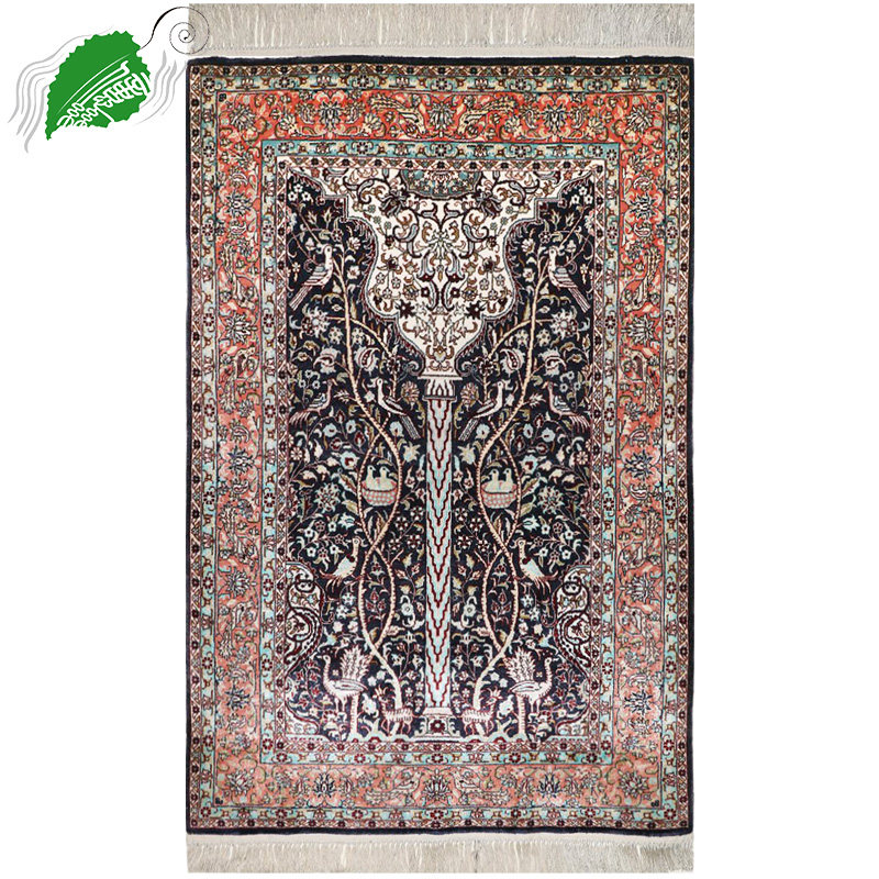 亿丝 波斯长方形欧美蚕丝挂毯客厅卧室书房家用高端手工真丝地毯
