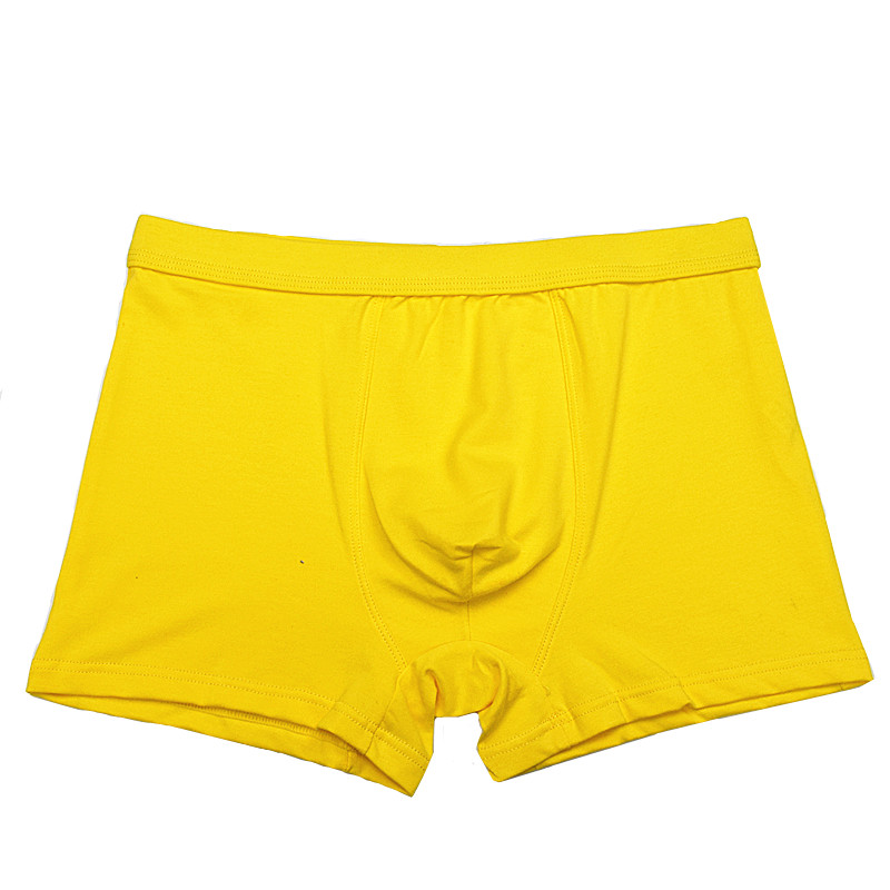 男士平角裤宽松舒适纯色青年纯棉面料简约黄色短裤大码,女士内衣/男士内衣/家居服,男平角内裤,淘宝优惠券,粉丝福利购,淘宝优惠卷