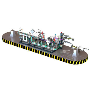 LNG 装车橇 3D 模型下载,SolidWorks 源文件,STEP 通用 3D 文件