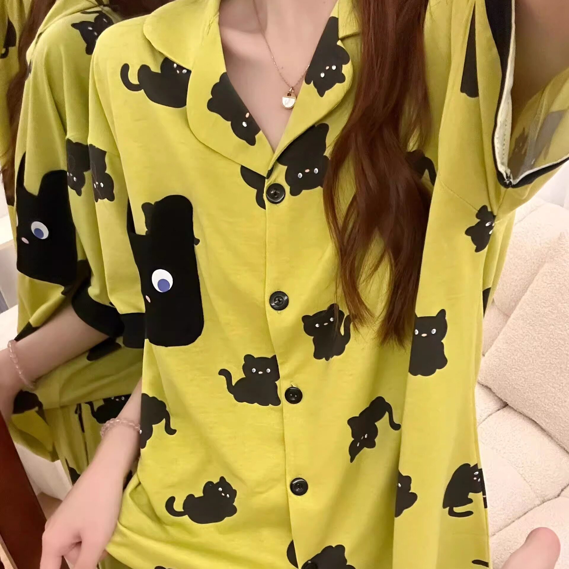 2025新款睡衣女夏季短袖短裤套装