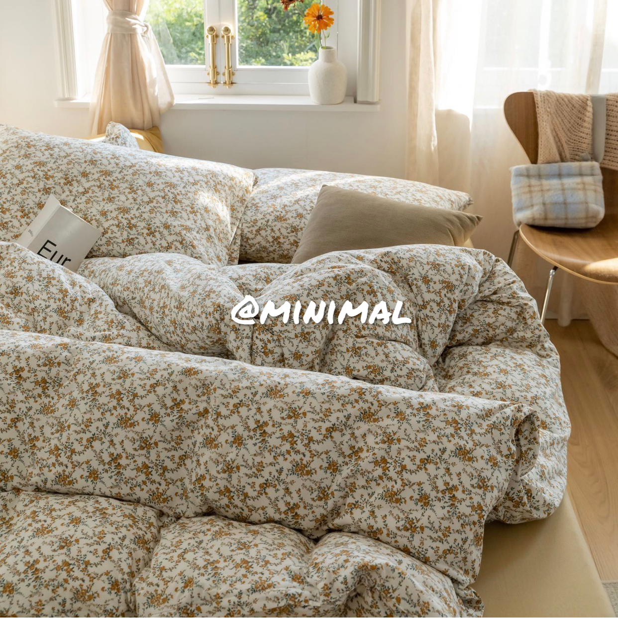Floral Knitted Cotton Bedding: 100% Cotton Liberty Set - Taobao product photo 5