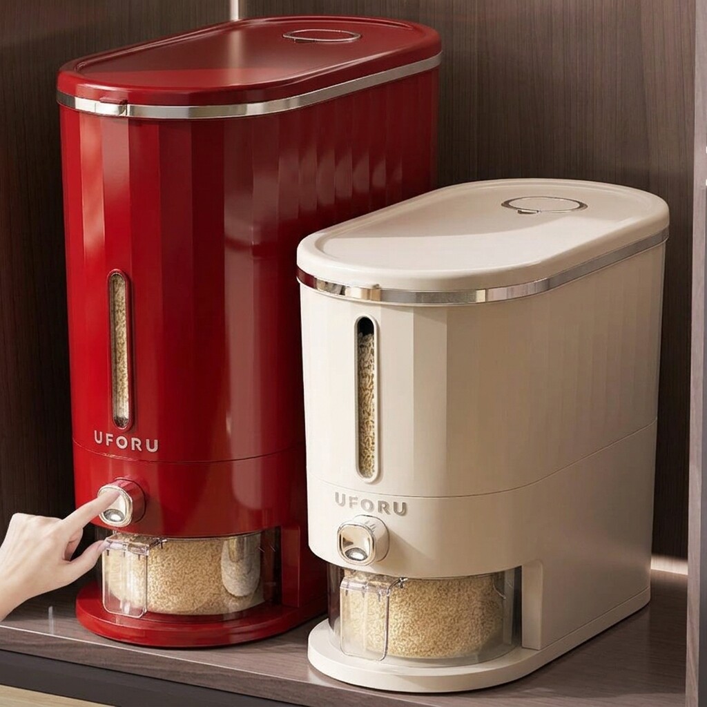 日本米桶家用按压式食品级米缸厨房夹缝大米储存容器防潮防虫米箱