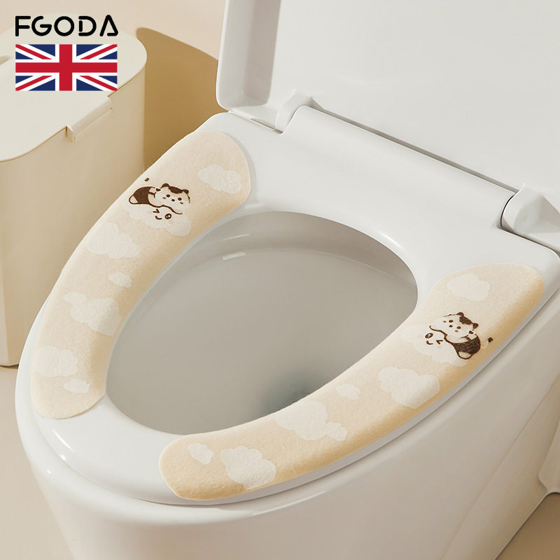 英国马桶坐垫家用新款坐便器套垫四季通用马桶垫粘贴式防水垫子