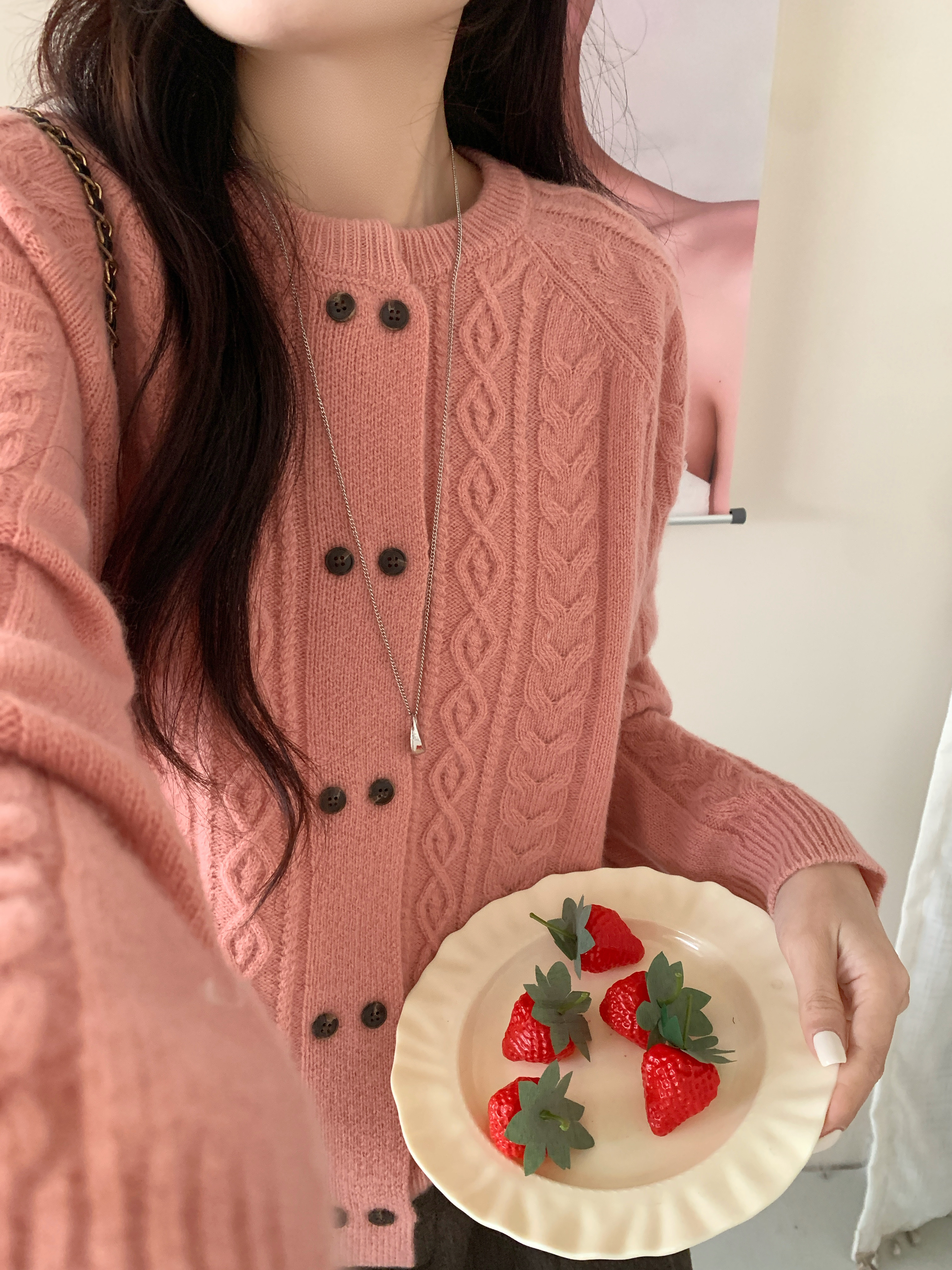 2025秋冬新款韩版宽松显瘦圆领套头毛衣女百搭针织衫全羊毛上衣潮