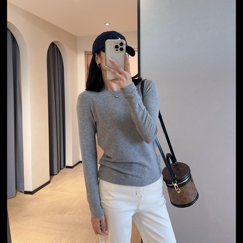 舒服亲肤高弹天丝羊毛T恤打底衫
