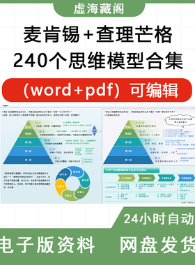 240个麦肯锡查理芒格思维模型三维模型思维训练可编辑学习资料