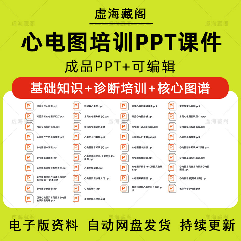 医院医生护士心电图相关知识规范化岗前培训PPT课件模板教程资料