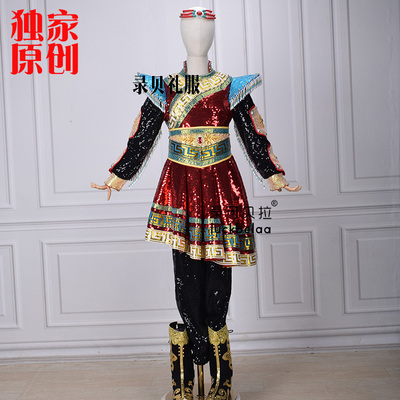 快乐阳光女童蒙古阿爸的撒日朗茫茫敕勒川钢嘎哈拉黑骏马服装出租
