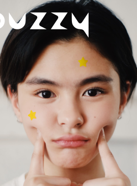 Puzzy黄色星星痘痘贴可爱遮瑕遮盖痘印隔离消痘可上妆32粒/盒