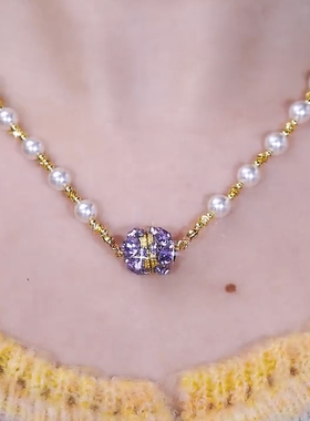 轻奢小众设计感珍珠项链女