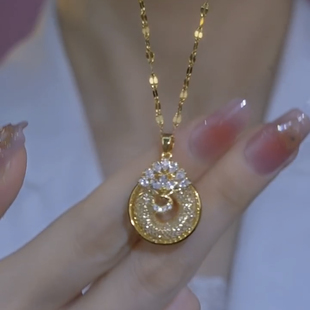 大气金丝网状凤凰项链小众国风2024新款爆款高级感轻奢百搭颈链女