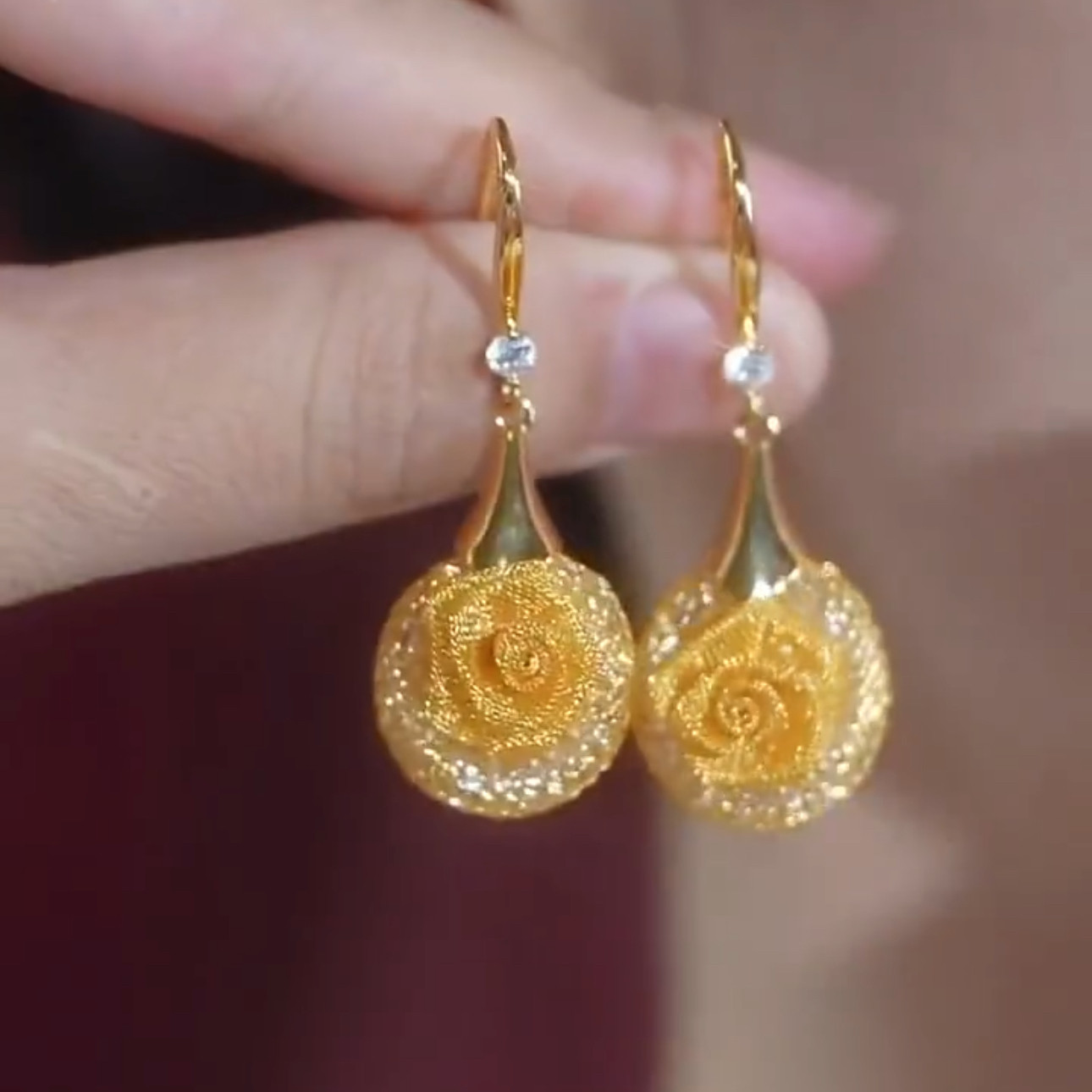 2025新款时尚百搭气质网状水晶耳扣女轻奢高级感独特耳坠耳饰耳圈