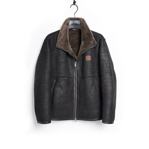 2679皮毛一体男士冬季百搭立翻领