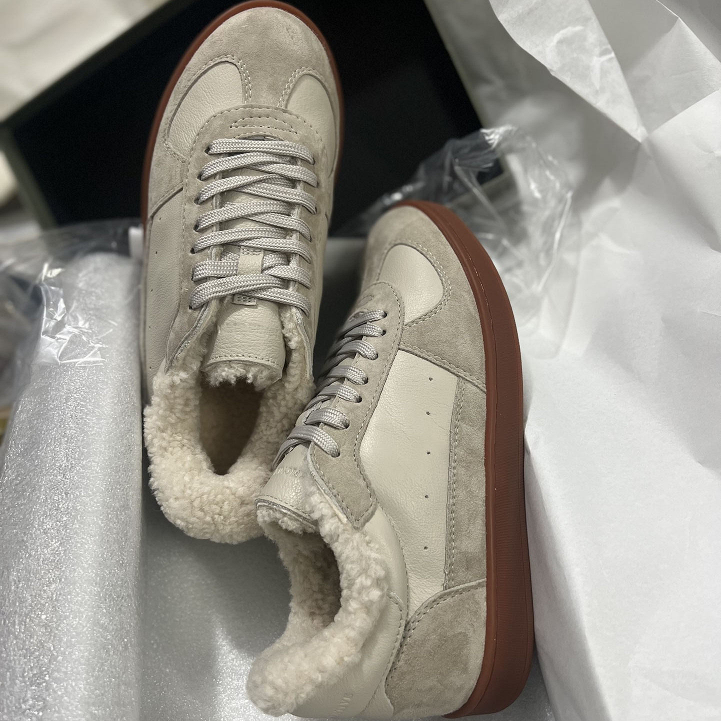 秋冬羊毛休闲鞋 圆头系带羊羔毛德训鞋 保暖毛毛鞋情侣款大码鞋,女鞋,棉鞋,淘宝优惠券,粉丝福利购,淘宝优惠卷