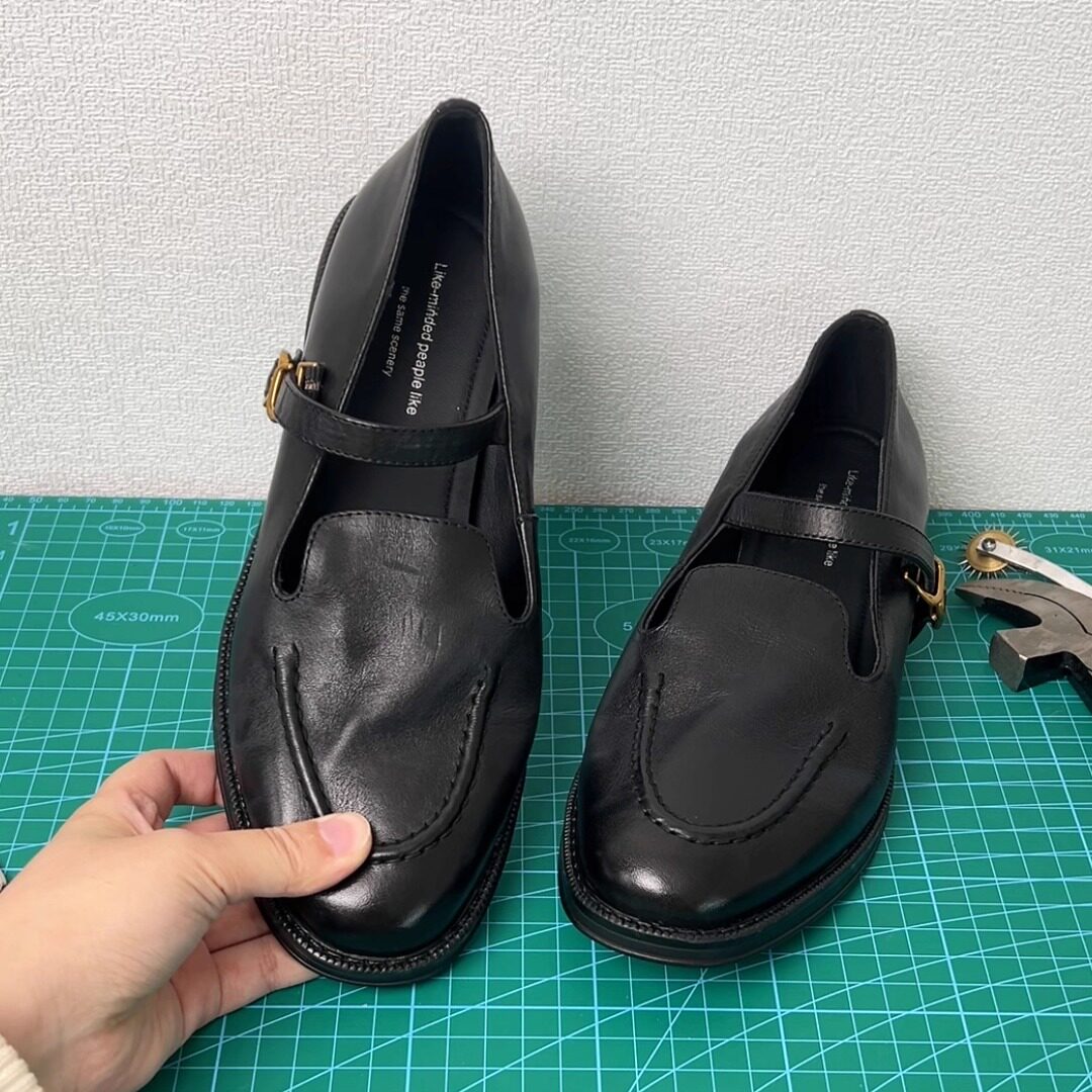 RubyL/3.5cm极简圆头水洗牛皮粗跟单鞋女中口一字扣带通勤乐福鞋,女鞋,乐福鞋（豆豆鞋）,淘宝优惠券,粉丝福利购,淘宝优惠卷