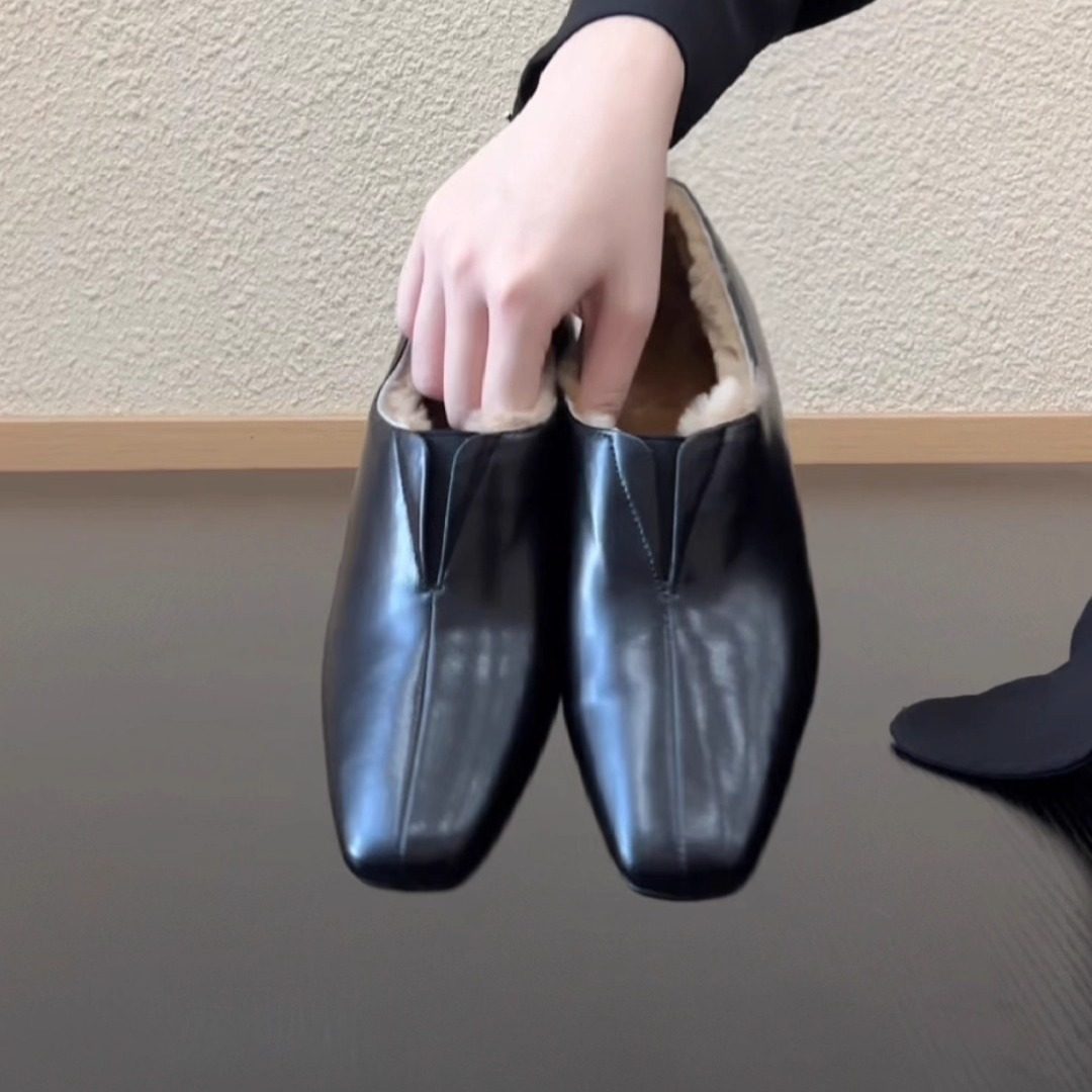 RubyL/4.5cm方头牛皮乐福鞋女加绒豆豆鞋百搭懒人鞋时尚内增高,女鞋,乐福鞋（豆豆鞋）,淘宝优惠券,粉丝福利购,淘宝优惠卷