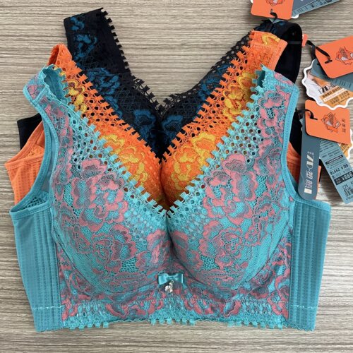 瑞来希662薄BC杯蕾丝文胸软钢圈聚拢收副乳调整型上托内衣女5扣