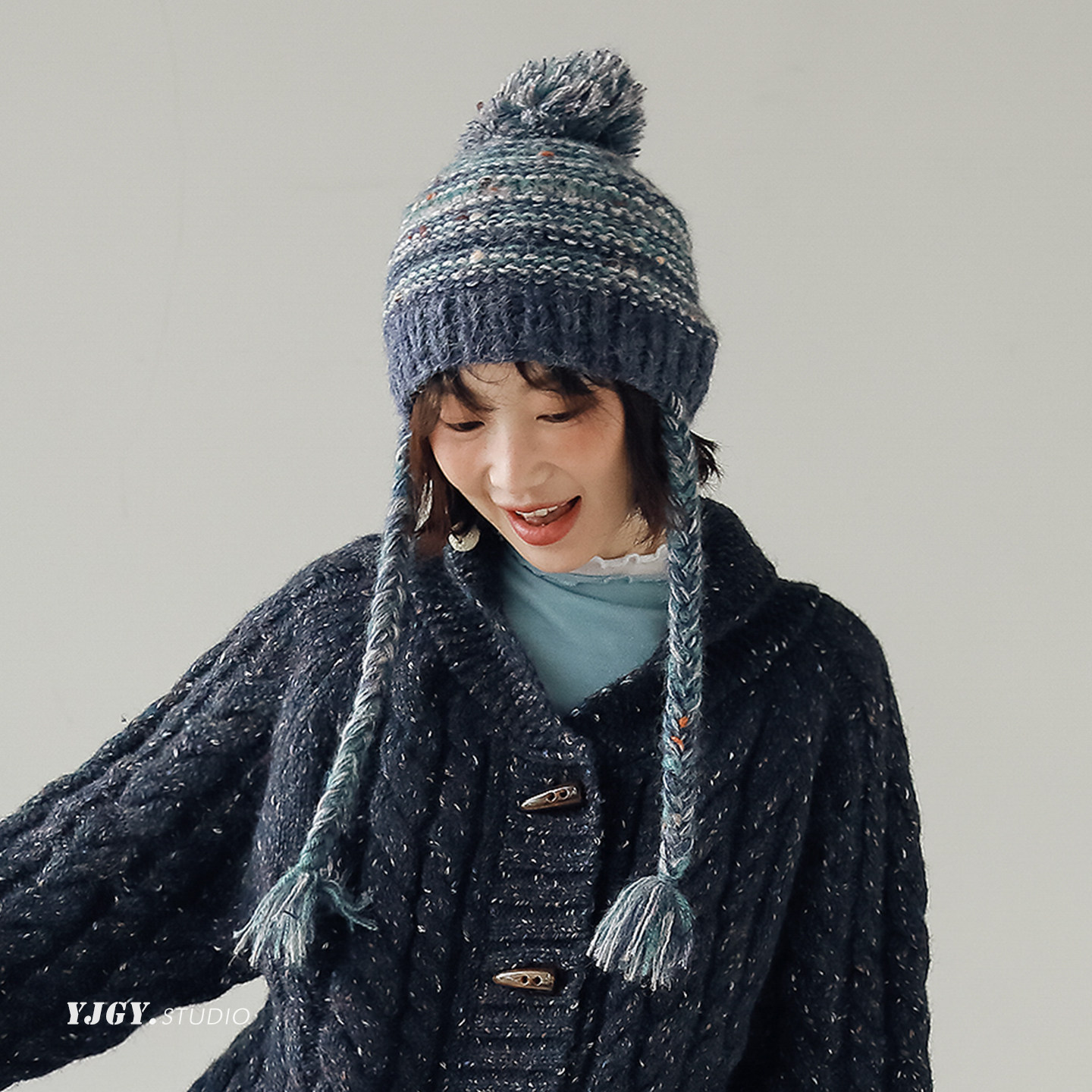 印计谷羽 复古费尔岛风针织帽女秋冬季保暖护耳绒球流苏针织帽子,服饰配件/皮带/帽子/围巾,帽子,淘宝优惠券,粉丝福利购,淘宝优惠卷