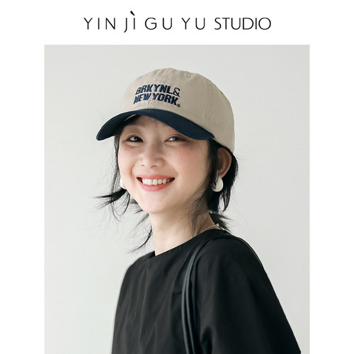 印计谷羽美式复古棒球帽