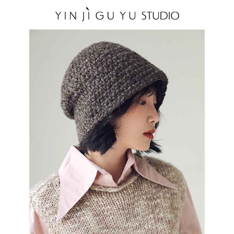针织毛线帽女秋冬保暖护耳