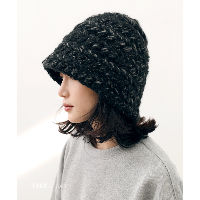 羊毛渔夫帽水桶帽女冬季