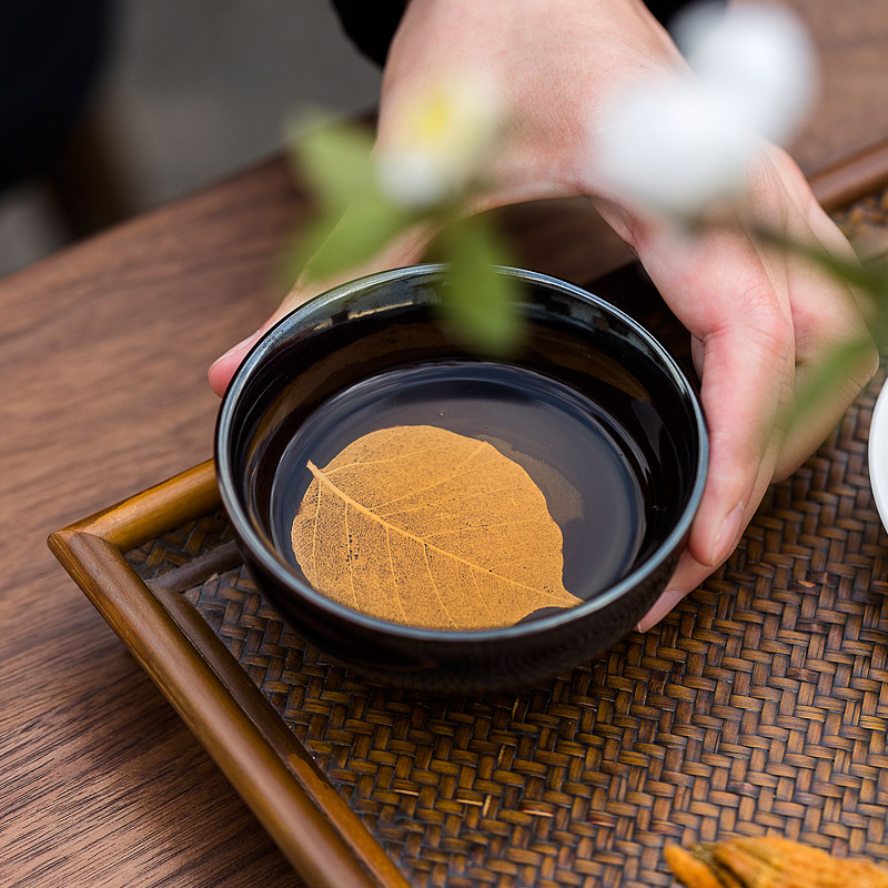 吉州窑木叶天目盏景德镇功夫茶具建盏茶杯陶瓷茶盏茶碗主人杯单杯