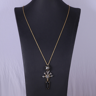 欧美鬼才设计师Alexis Bittar闪耀镶钻几何三角不规则个性项链女