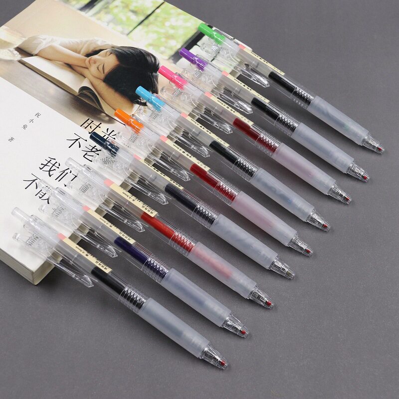 narita成田良品105按动中性笔0.5日系无印风学生用考试专用刷题笔