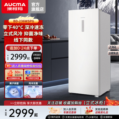 澳柯玛BD-236WSPG家用-40℃深冷立式冷冻柜官方旗舰店