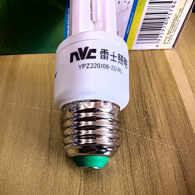 NVC雷士照明2U8W 节能灯泡E27螺口节能灯 筒灯光源YPZ220/08/2URL