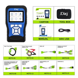 Tool JDiag Diagnostic Motorcycle 摩托车故障检测诊断仪 M100