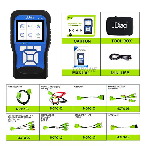 JDiag M100 Motorcycle Diagnostic Tool 摩托车故障检测诊断仪