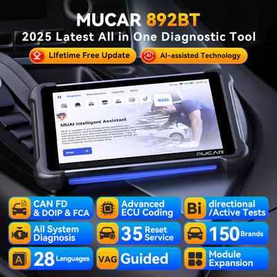 MUCAR 892BT AI obd2 Diagnosis Tool CAN FD/DOIP Lifetime Free