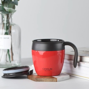 先行304不锈钢保温杯男女带盖茶杯创意咖啡杯办公家用水杯 马克杯