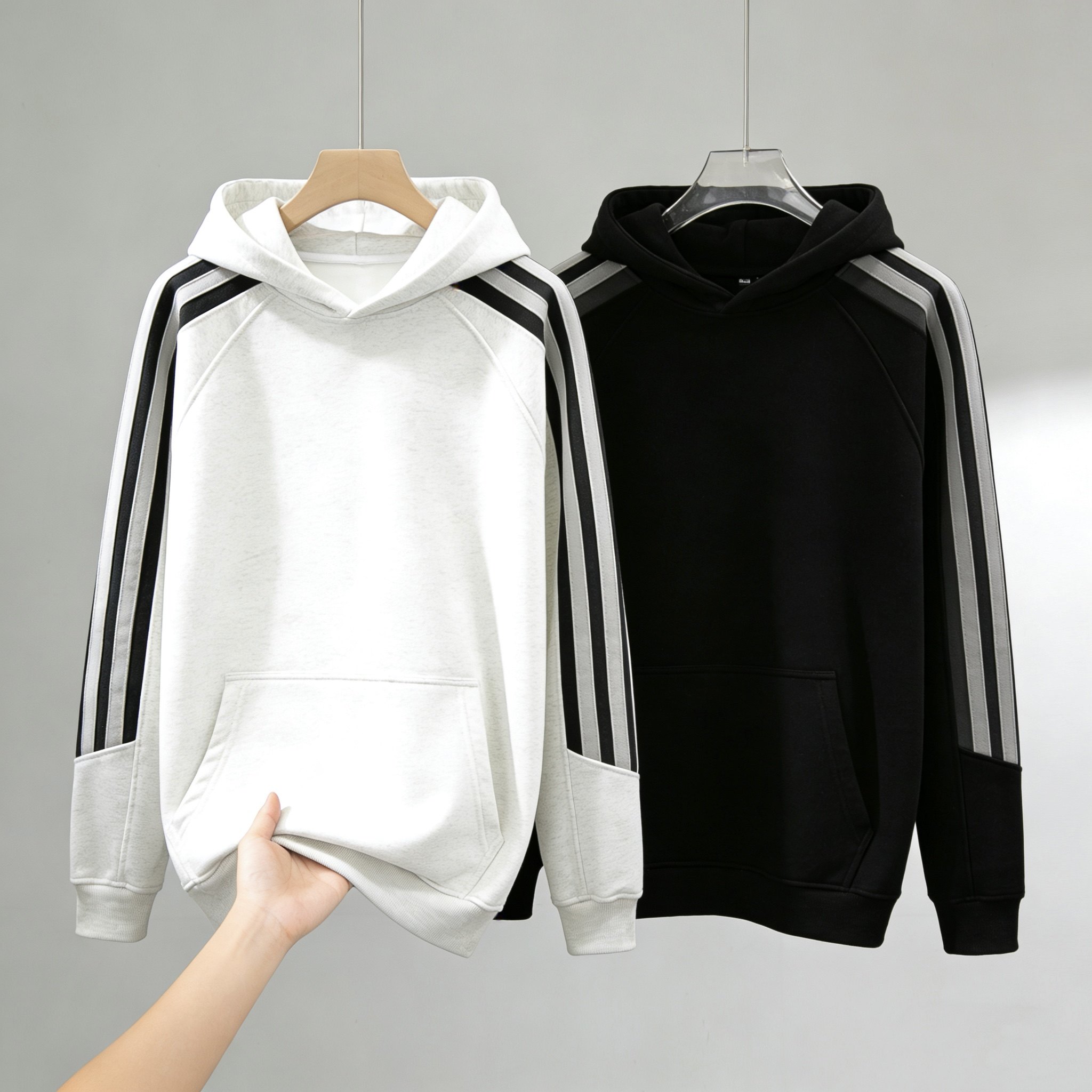 韩版连帽潮流秋季男女同款套头休闲宽松学生时尚情侣卫衣秋冬长袖