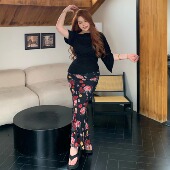 繁花 137 包臀半裙G133 复古港风气质印花高腰高弹修身 显瘦长短款