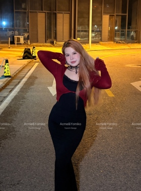 血液供给  纯欲性感欧美风扭结设计复古撞色大码连衣裙G279/G280