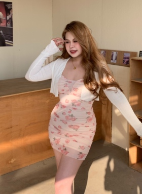 【野生荔枝】春夏黑白两色气质修身显瘦针织百搭开衫外套G074