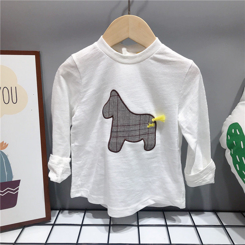 yd小飞马秋款竹节棉长袖打底衫圆领t恤柔软舒适上衣卫衣ms7282