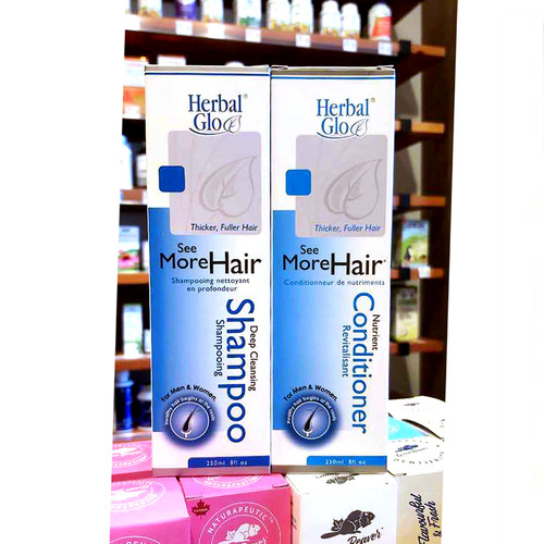 加拿大 Herbal Glo See More Hair 防脱生发洗发水与护发素套装