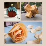 Микроволк-класс-нулевой на основе деревянных плитов маленькие кусочки Zhang Fuhua прикрепленная рисование бумаги ручной работы на дерево