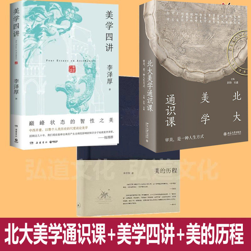 北大美学通识课+美的历程+美学四讲+华夏美学 李泽厚 美学三书全套 中华传统 中国美学史 艺术生活哲学鉴赏 朱光潜散步谈美书简图片